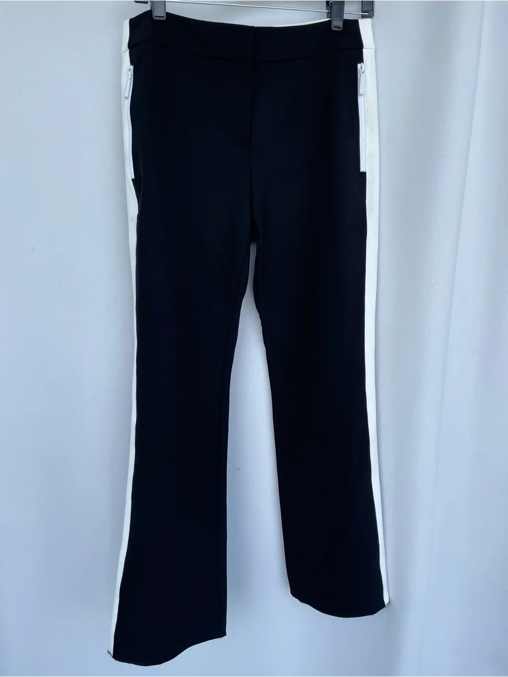 Lafayette 148 New York Black Trousers with White Side Stripe